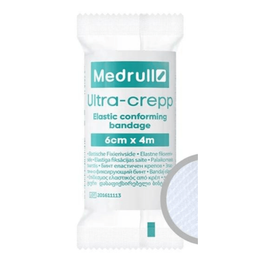 Medrull Ultra-crepp Ελαστικός Μη Στειρωμένος Επίδεσμος 4m x 6cm