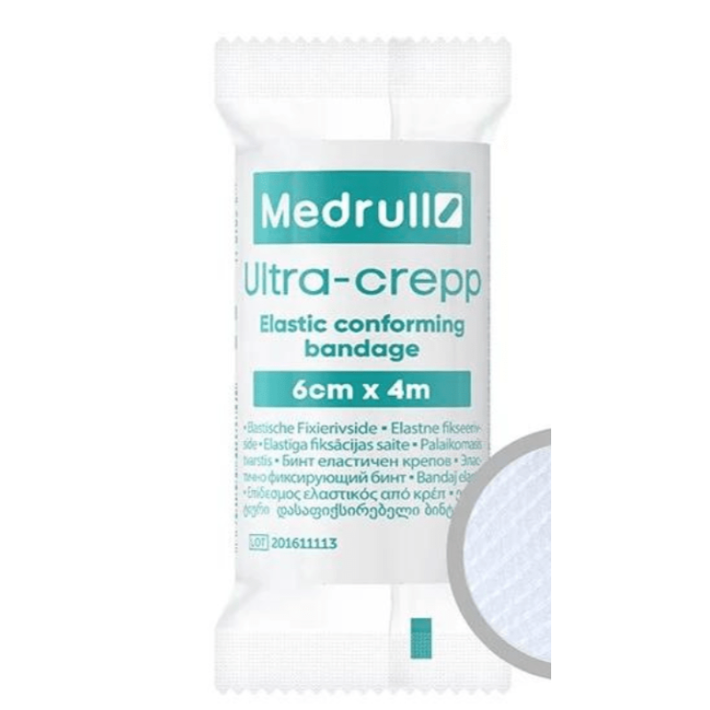 Medrull Ultra-crepp Ελαστικός Μη Στειρωμένος Επίδεσμος 4m x 6cm