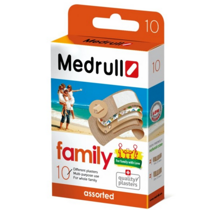 Medrull Family Plasters Αδιάβροχα Αυτοκόλλητα Επιθέματα 10τμχ Medrull Family Plasters Αδιάβροχα Αυτοκόλλητα Επιθέματα 10τμχ