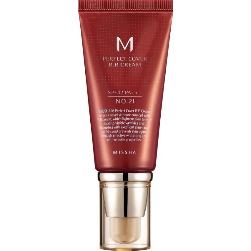 Missha M Perfect Cover BB Cream No.21 Light Beige - Κρέμα Προσώπου Ημέρας με SPF42 50ml