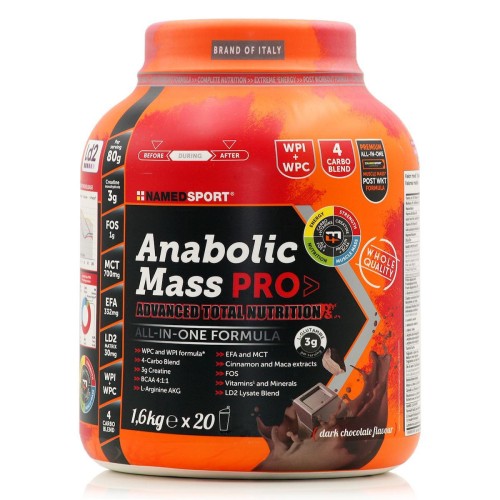 NamedSport Anabolic Mass Pro με Γεύση Dark Chocolate 1.6kg