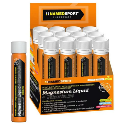 NamedSport Magnesium Liquid + Vitamin B6 (κουτί 20×25 ml)