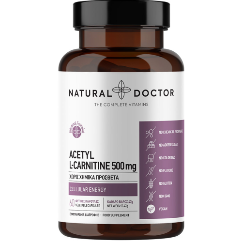Natural Doctor Acetyl L-Carnitine 500mg 60 Φυτικές Κάψουλες
