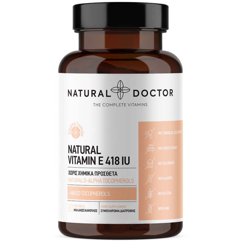 Natural Doctor Natural Vitamin E 418IU, 60softgels