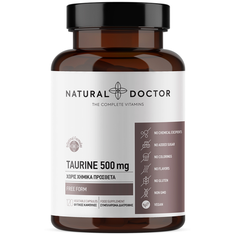 Natural Doctor Taurine 500mg 120 κάψουλες