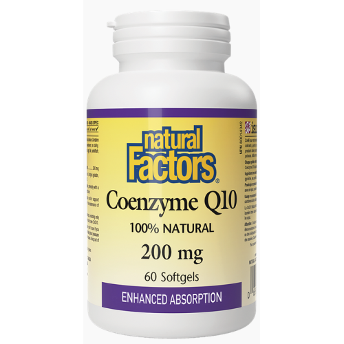 Natural Factors Coenzyme Q10 200mg 60 μαλακές κάψουλες