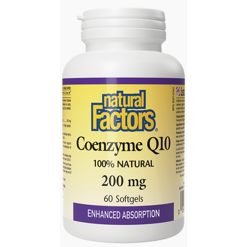 Natural Factors Coenzyme Q10 200mg 60 μαλακές κάψουλες