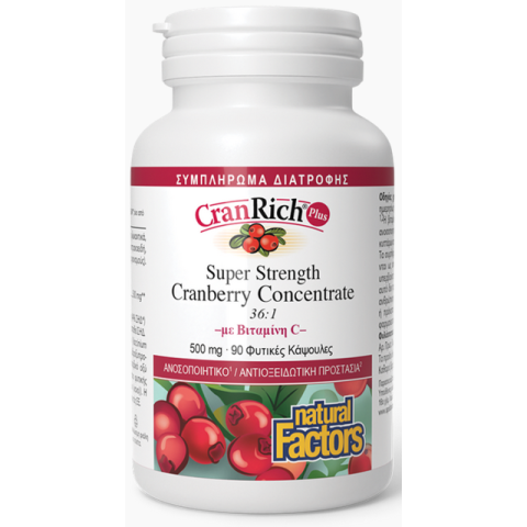 Natural Factors CranRich Plus Super Strength Cranberry Concetrate 500mg 90caps