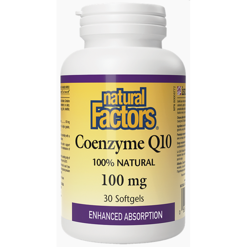 Natural Factors Coenzyme Q10 100mg 30 μαλακές κάψουλες