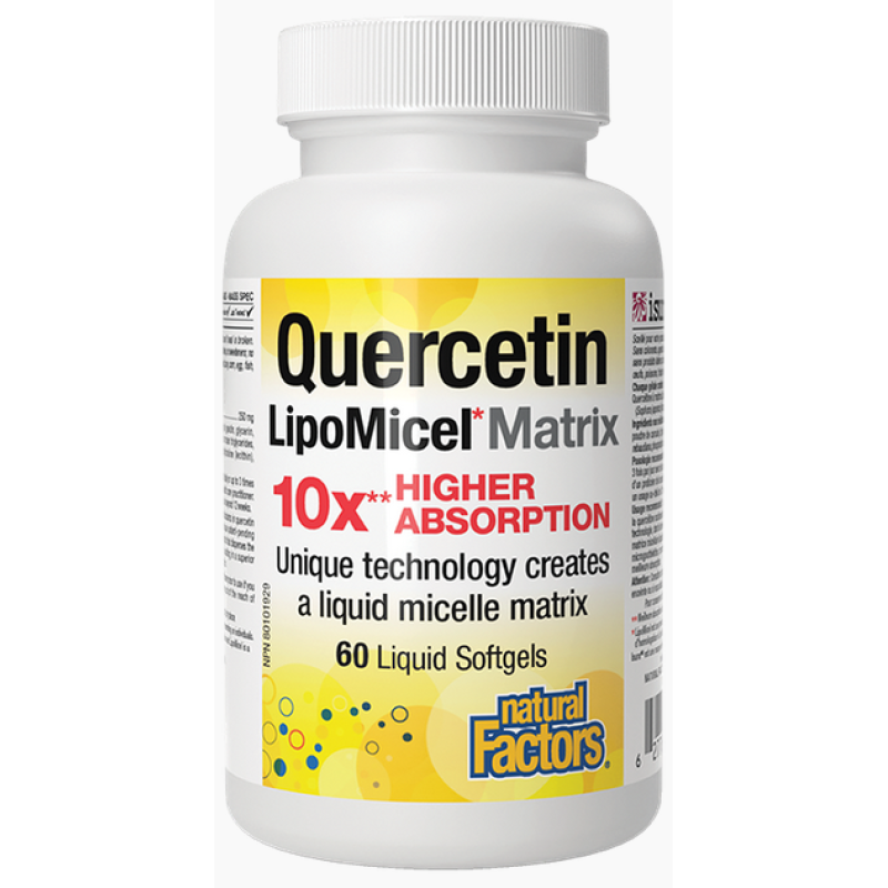 Natural Factors Quercetin, Lipomicel Matrix 60 Μαλακές Κάψουλες