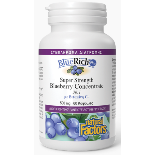Natural Factors BlueRich Plus 500mg 60 κάψουλες