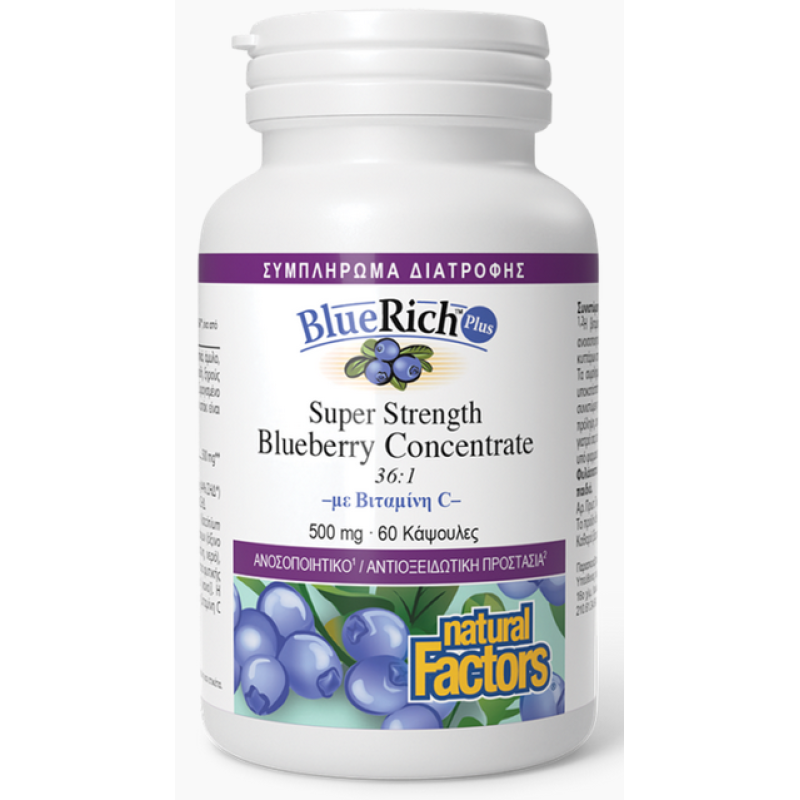 Natural Factors BlueRich Plus 500mg 60 κάψουλες