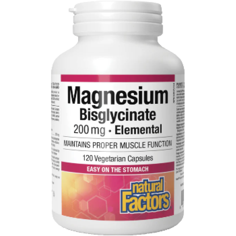 Natural Factors Magnesium Bisglycinate 200mg 120 φυτικές κάψουλες Natural Factors Magnesium Bisglycinate 200mg 120 φυτικές κάψουλες