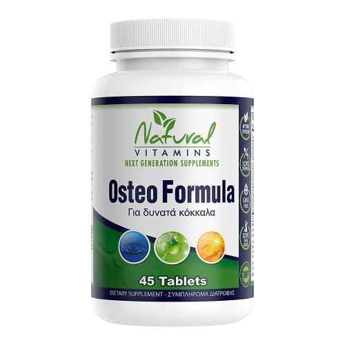 Natural Vitamins Osteo Formula Συμπλήρωμα για Υγειή Οστά 45 ταμπλέτες