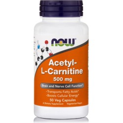 Now Acetyl L-Carnitine 500mg 50VegCaps