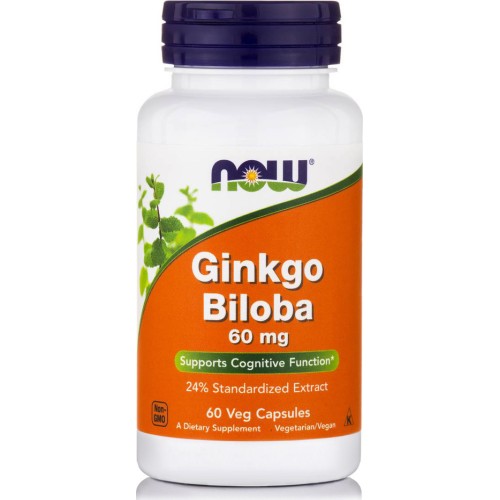 Now Ginkgo Biloba 60mg 60VegCaps