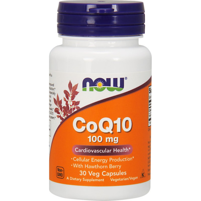 Now CoQ10 100mg w/Hawthorn Berry 30VegCaps