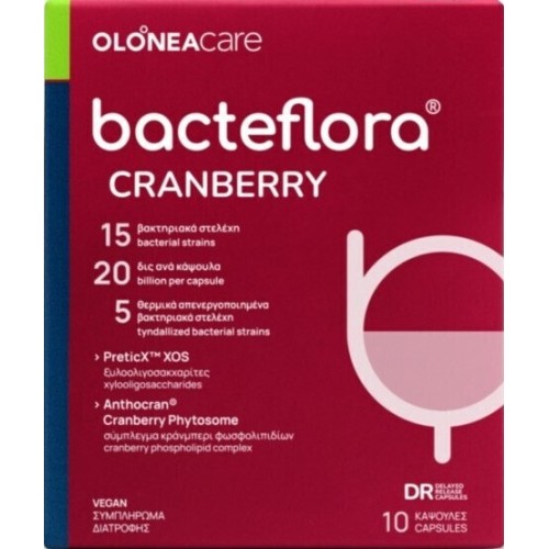 Olonea Bacteflora Cranberry - Προβιοτικά, 10 κάψουλες