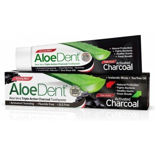 Optima Aloe Dent Triple Action Charcoal Toothpaste 100ml
