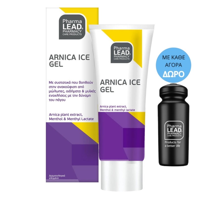 Pharmalead Arnica Ice Gel Τζελ με Φυτικό Εκχύλισμα Άρνικας & Μενθόλη, 100ml & Δώρο παγούρι 500ml