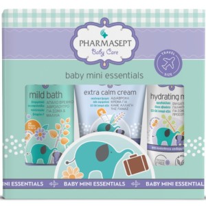 Pharmasept Baby Mini Essentials, Βρεφικό Πακέτο Περιποίησης Travel Size 3τμχ