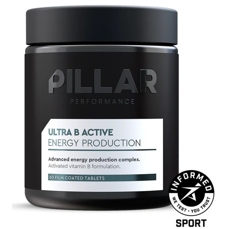 Pillar Ultra B Active για Ενέργεια, τo Δέρμα & το Νευρικό Σύστημα 15mg 60 ταμπλέτες