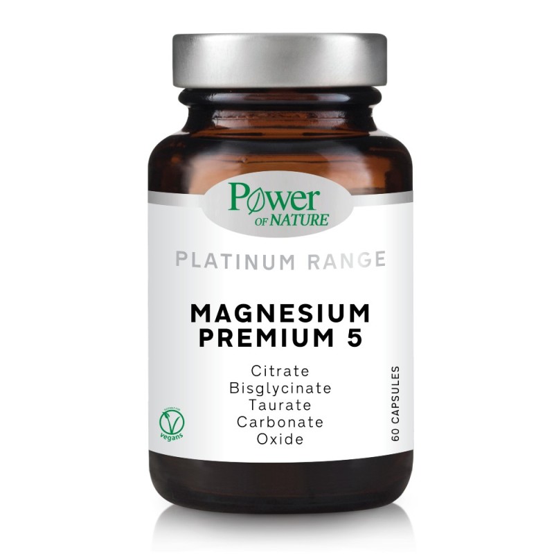 Power of Nature Platinum Range Magnesium Premium 5 – 60 φυτικές κάψουλες Power of Nature Platinum Range Magnesium Premium 5 – 60 φυτικές κάψουλες