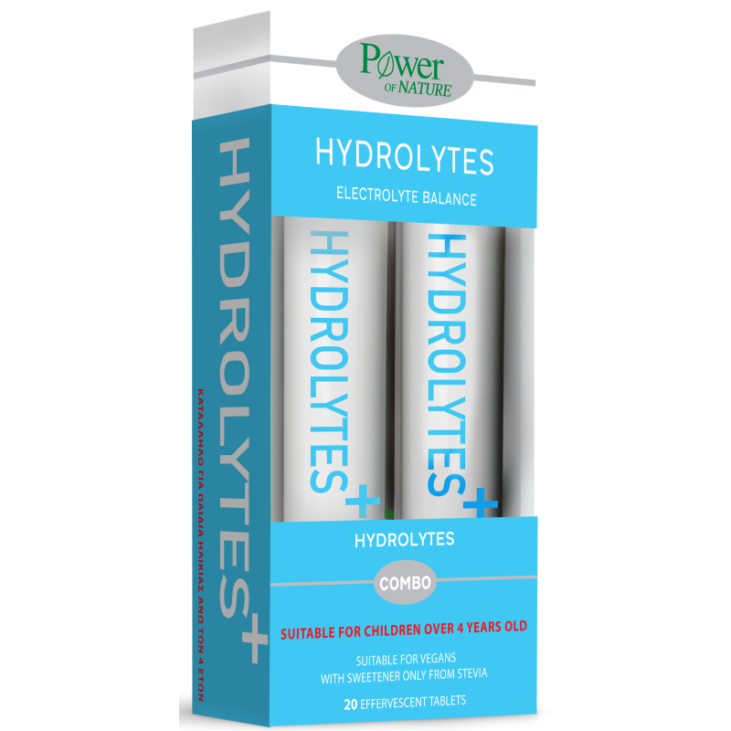 Power Of Nature Hydrolytes – Ηλεκτρολύτες & Μέταλλα σε Αναβράζουσα Μορφή για Ενυδάτωση & Ενέργεια (2x20 δισκία)