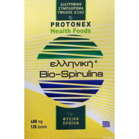 Protonex Ελληνική Βιο-Spirulina 400mg 120caps