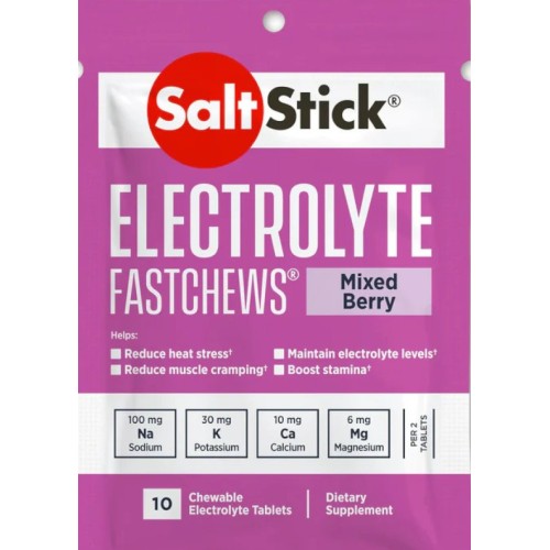 SaltStick FastChews – Chewable Electrolyte Mixed Berry 10 Tablets