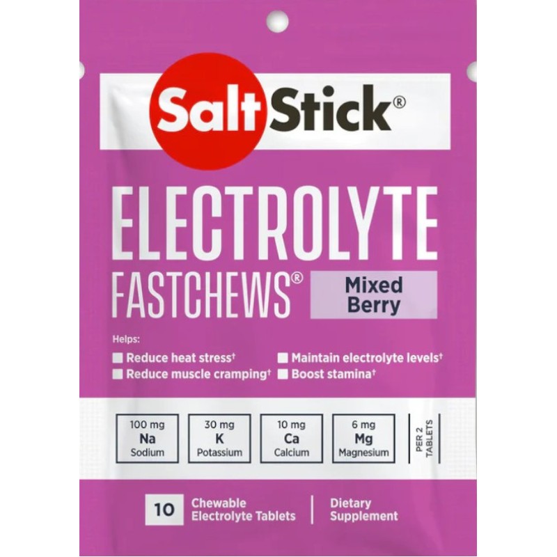 SaltStick FastChews – Chewable Electrolyte Mixed Berry 10 Tablets