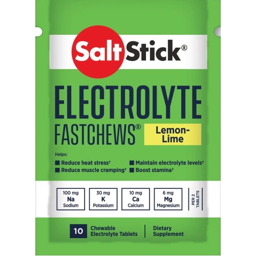 SaltStick FastChews – Chewable Electrolyte Lemon-Lime 10 Tablets