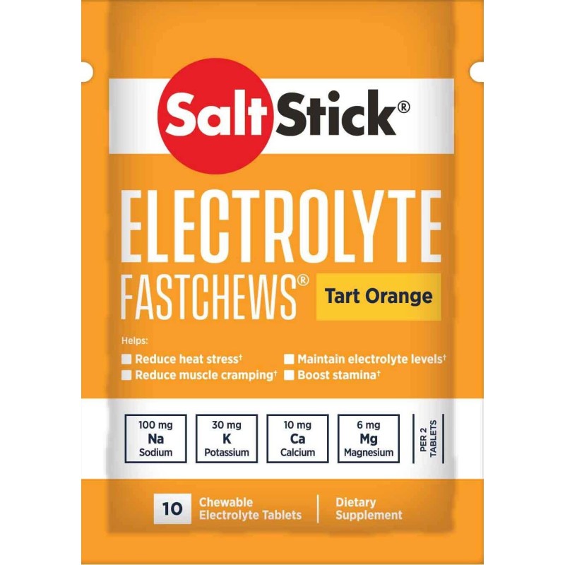 SaltStick FastChews – Chewable Electrolyte Orange 10 Tablets
