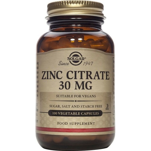 Solgar Zinc Citrate 30mg 100caps