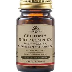 Solgar Griffonia 5-HTP Complex-Συμπλήρωμα Διατροφής Για Την Καλή Λειτουργία Του Νευρικού Συστήματος, 30caps