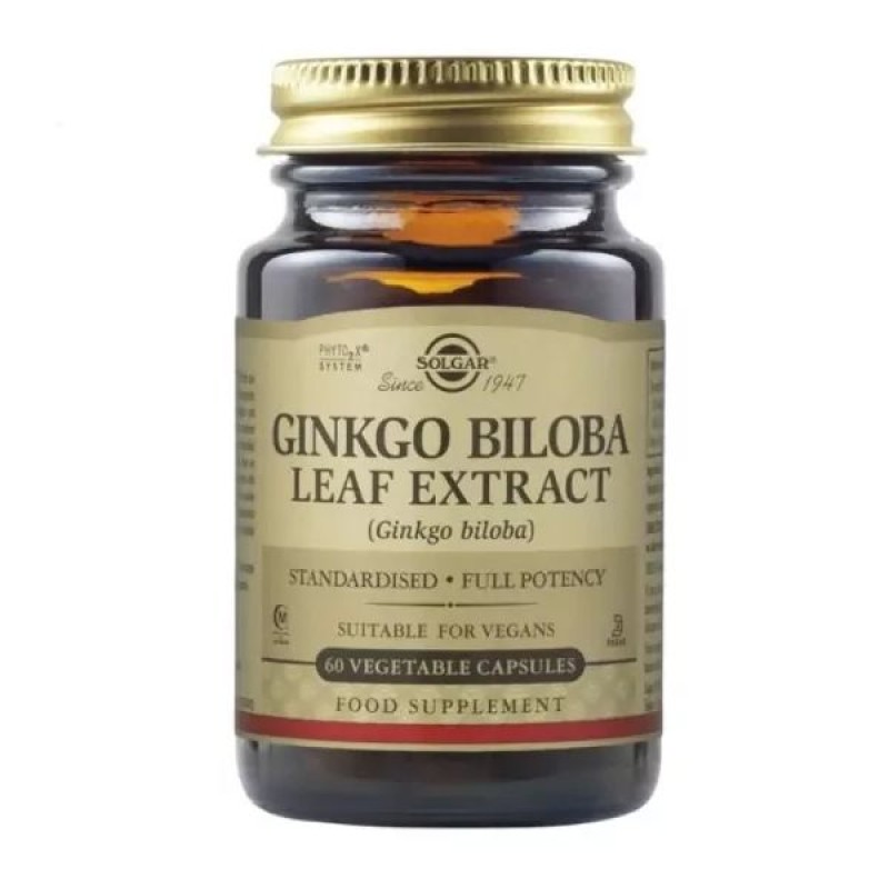 Solgar Ginkgo Biloba Leaf Extract 60 φυτικές κάψουλες