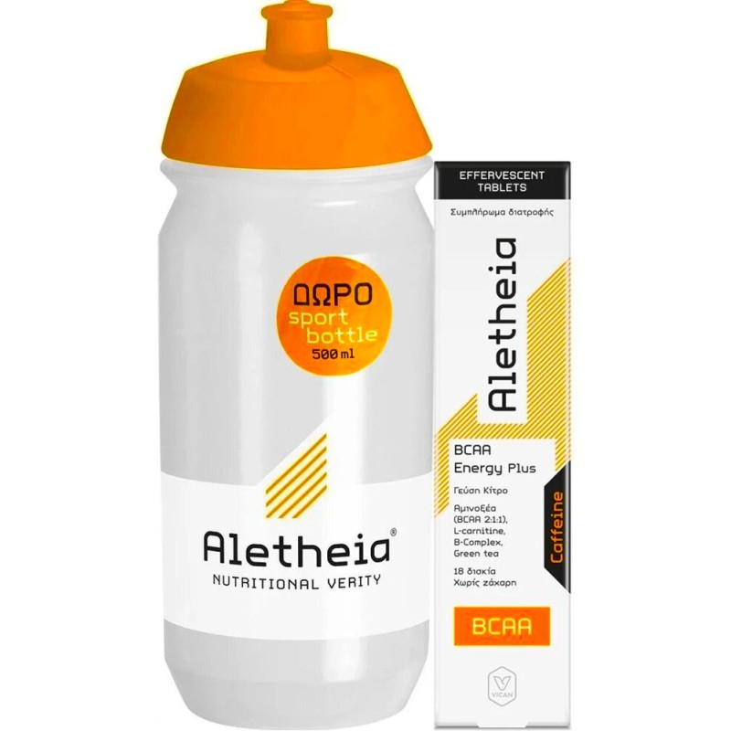 Vican Promo Aletheia BCAA Energy Plus with Caffeine 18 Effer.tabs & Δώρο Sport Bottle 500ml 1 Τεμάχιο