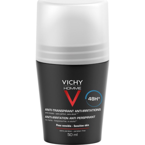 Vichy Homme Anti-Transpirant 48h Roll-On για Ευαίσθητη Επιδερμίδα 50ml