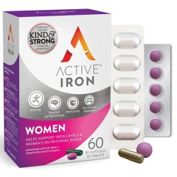 Bionat Active Iron Women Συμπλήρωμα Διατροφής με Ενεργό Σίδηρο για Γυναίκες, 30caps & 30tabs
